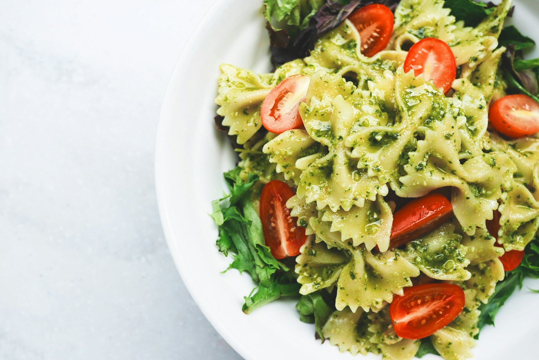 Handmade pasta in a warm tomato sauce.